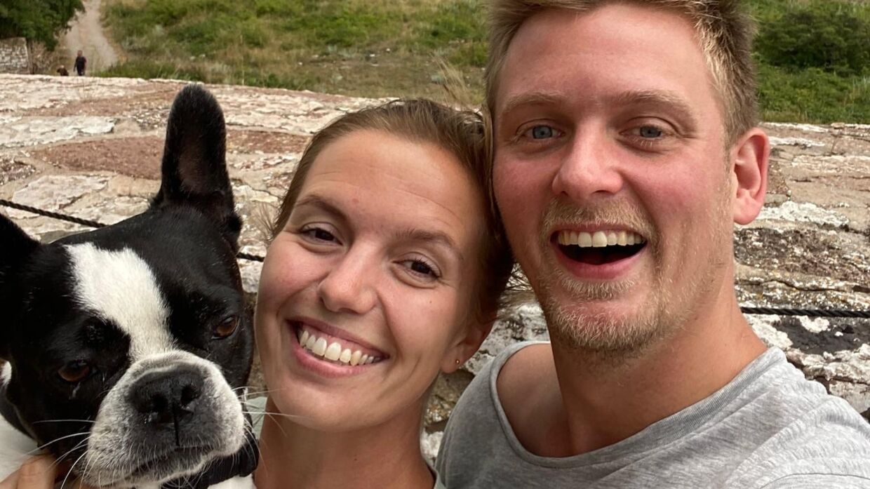 Camille Maja Rigmor Christensen og kæresten Andreas havde glædet sig til at rejse en måned til Kroatien i deres nybyggede autocamper. Nu er den ødelagt. Foto: Privatfoto