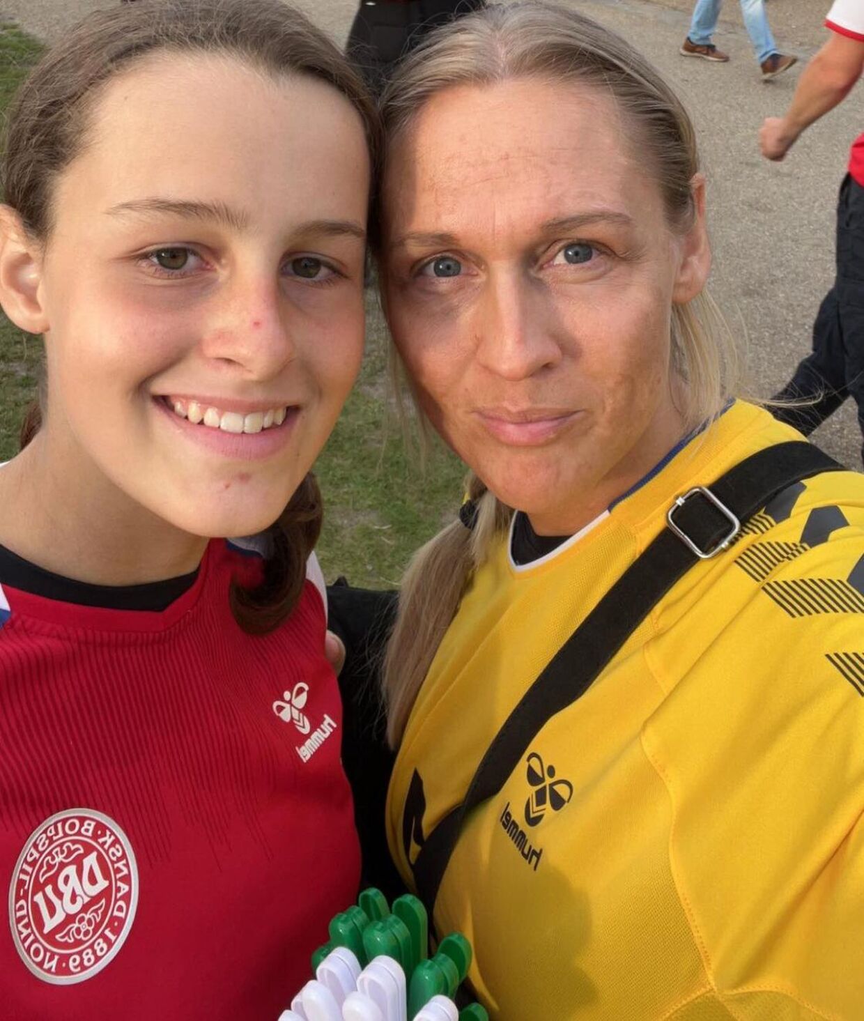 Stephanie Cassiopeia Haagh forlod sammen med sin 13-årige datter Fælledparken efter 1. halvleg.