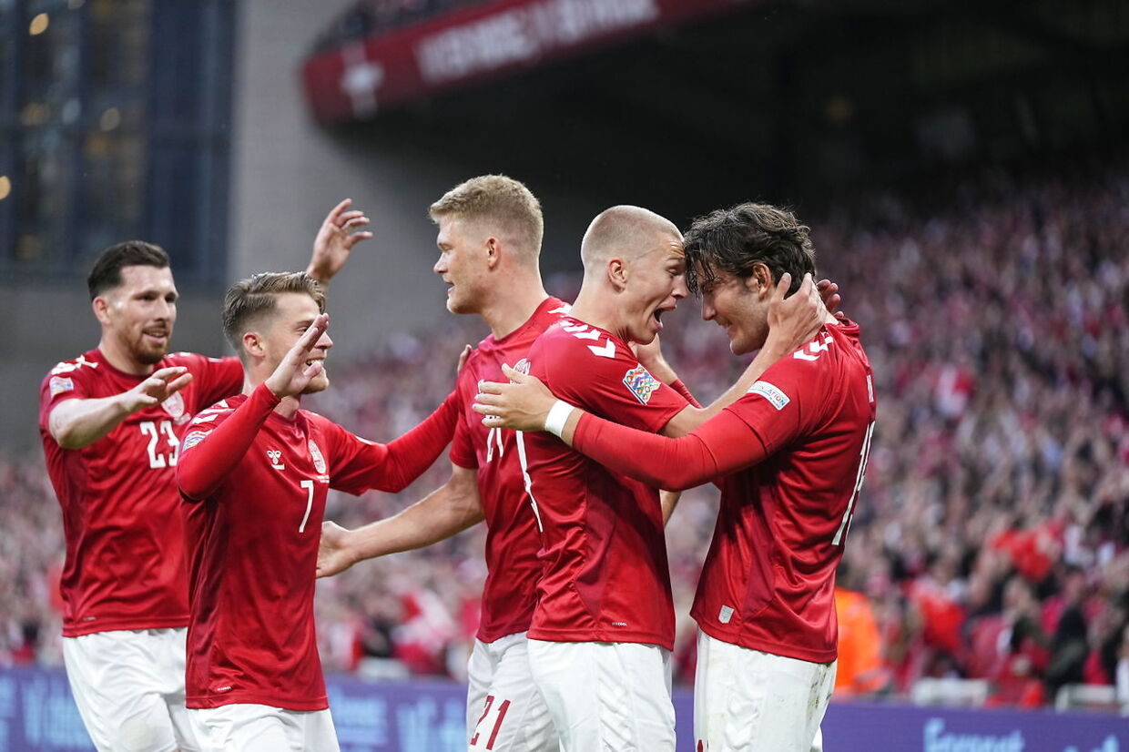 Danmark møder Østrig i en UEFA Nations League-kamp spillet i Parken i København, mandag den 13. juni 2022.