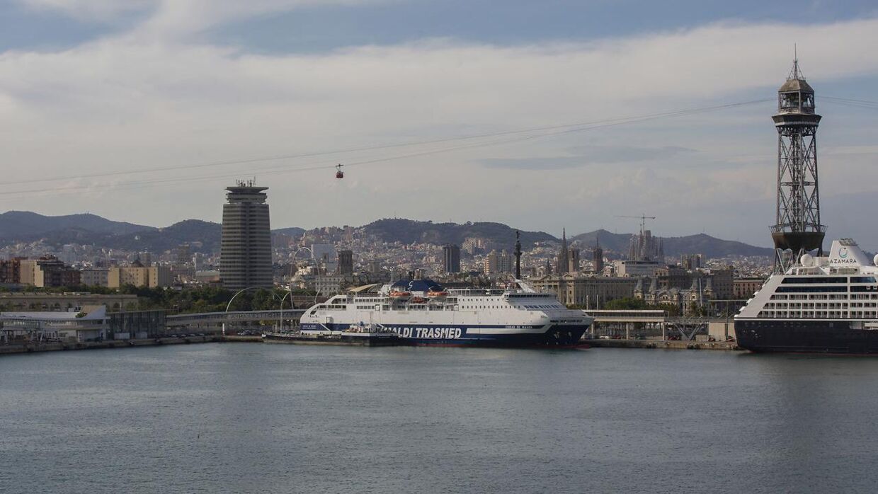 Her ses et billede fra havnen i Barcelona fra 30. maj. 