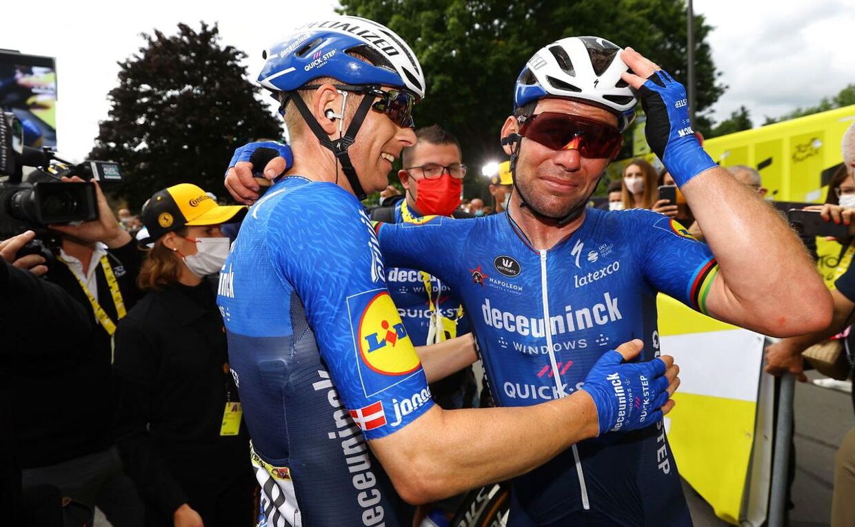 Mark Cavendish (th.) og Michael Mørkøv under Touren sidste år