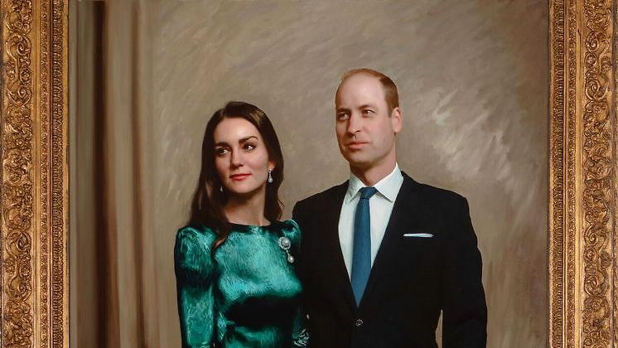 Sådan ser portrættet af det royale par ud.