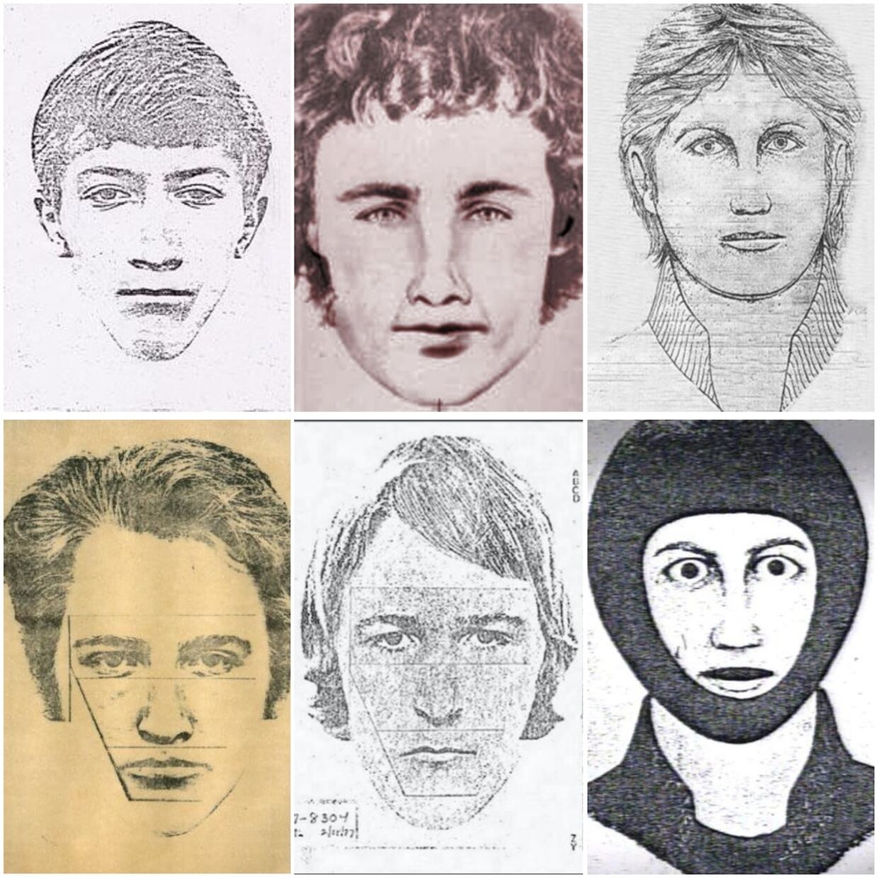 Der blev i årenes løb lavet adskillige fantomtegninger af The Golden State Killer.