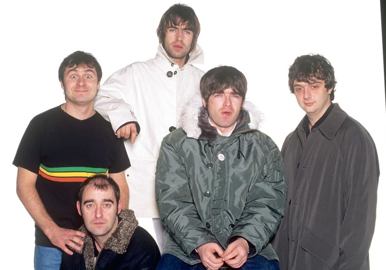 Bandet Oasis tilbage i 1996. Fra venstre er det Alan White, Paul 'Bonehead' Arthurs, brødrene Liam Gallagher og Noel Gallagher, samt Paul Guigsy McGuigan.