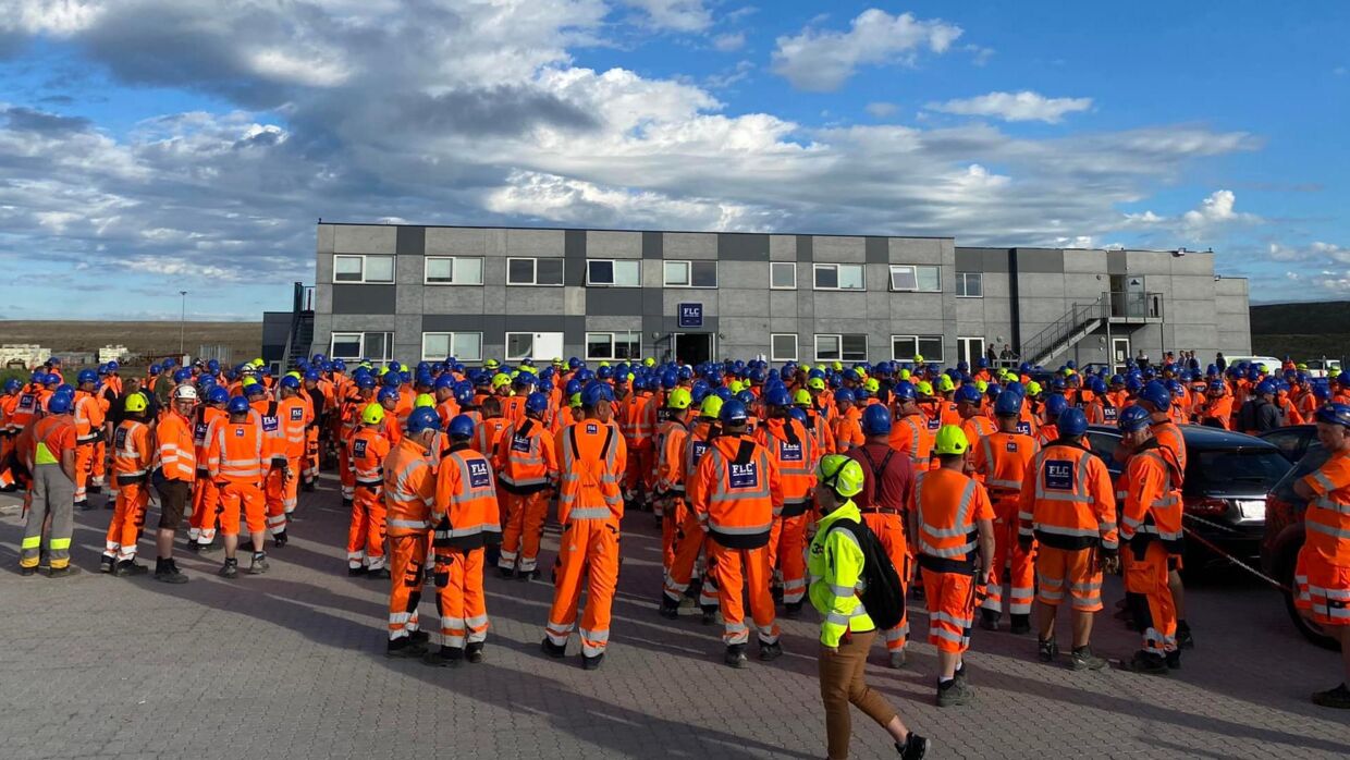 De ansatte på Fermen har valgt at nedlægge arbejdet i protest. Foto: 3F Lolland