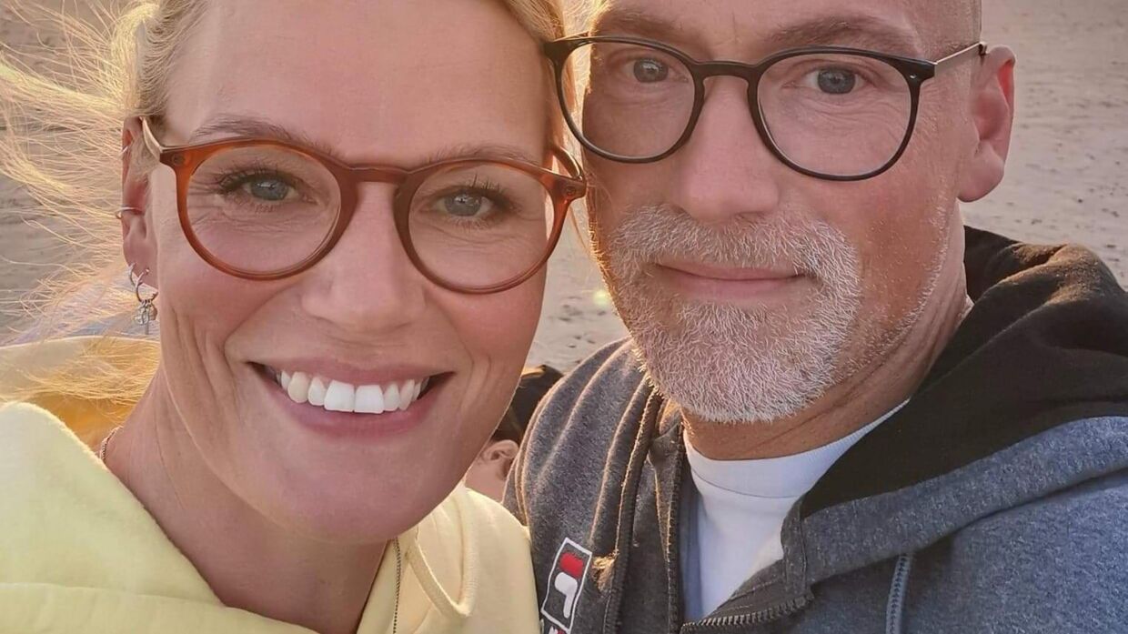 45-årige Tanja Hoe sammen med kæresten 46-årige Kenneth Christensen.