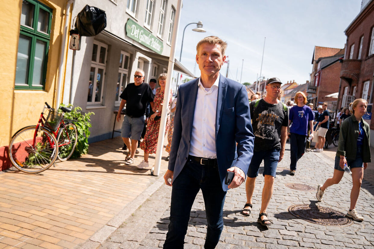 Tidligere formand for DF Kristian Thulesen Dahl på Folkemødet i Allinge 2022. Han er nu direktør i havnekoncernen Port of Aalborg.