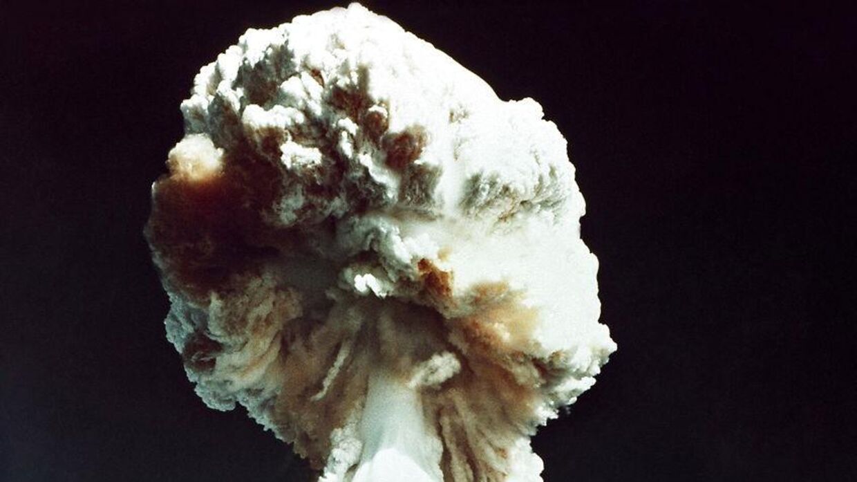 Arkivfoto af fransk atomprøvesprængning i 1970.