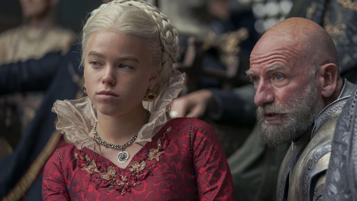 Milly Alcock som den unge prinsesse Rhaenyra Targaryen.