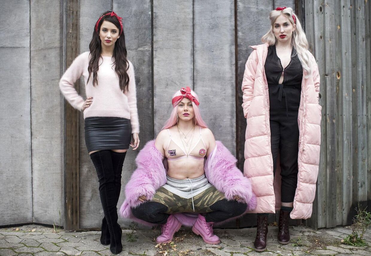 'GirlSquad' bestående af Nikita Klæstrup, Louise 'Twerk Queen' Kjølsen og Ekaterina Krarup Andersen.