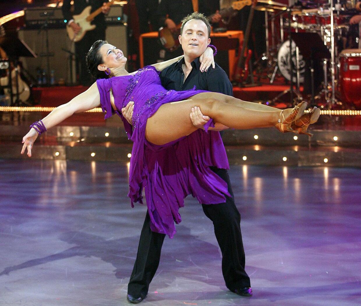 Thomas Evers Poulsen og statsministerfrue Anne-Mette Rasmussen dansede sig til en fjerdeplads i 2008.