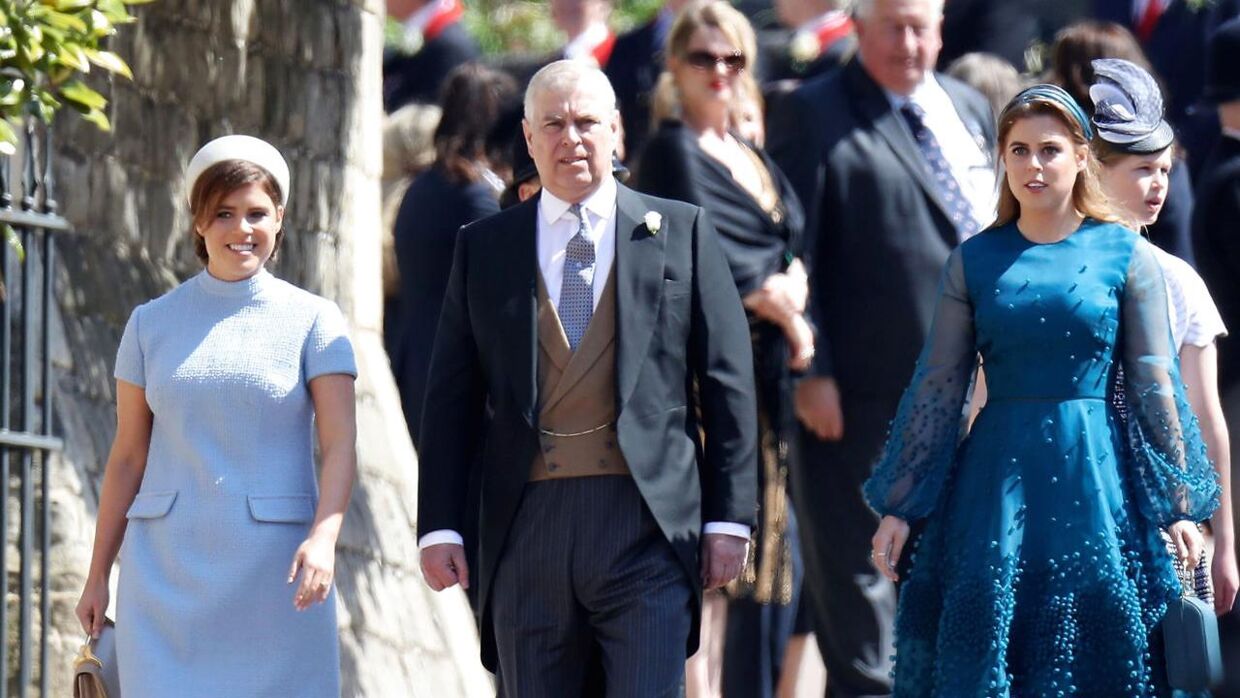 Prins Andrew og hans to døtre, prinsesse Beatrice og prinsesse Eugenie.