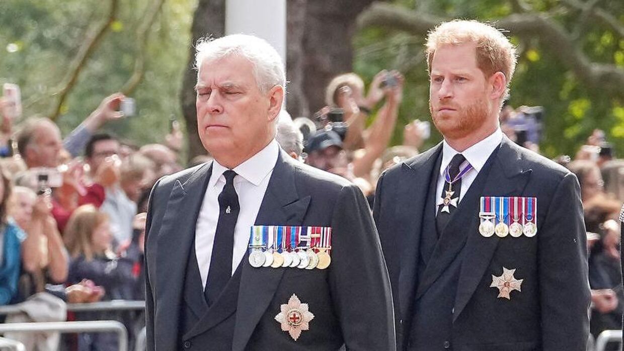 Prins Harry og prins Andrew har skilt sig ud ved flere begivenheder, da de ikke fik lov til at bære uniform. 