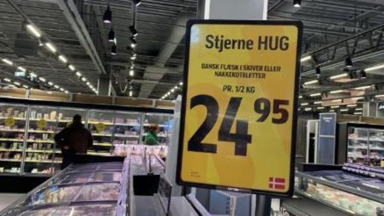 Her ses, hvordan Føtex sælger flæsk til 24,95 kroner som 'Stjerne HUG' uden at nævne, hvorfor det nu er stjerne hug i forhold til tidligere pris.&nbsp; 