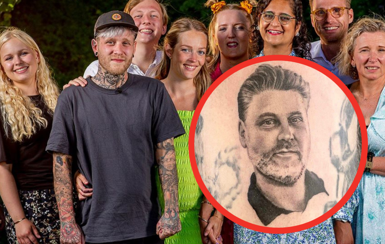 Marc Kjær Nielsen besluttede at fejre sin deltagelse med en Timm Vladimir-tatovering.