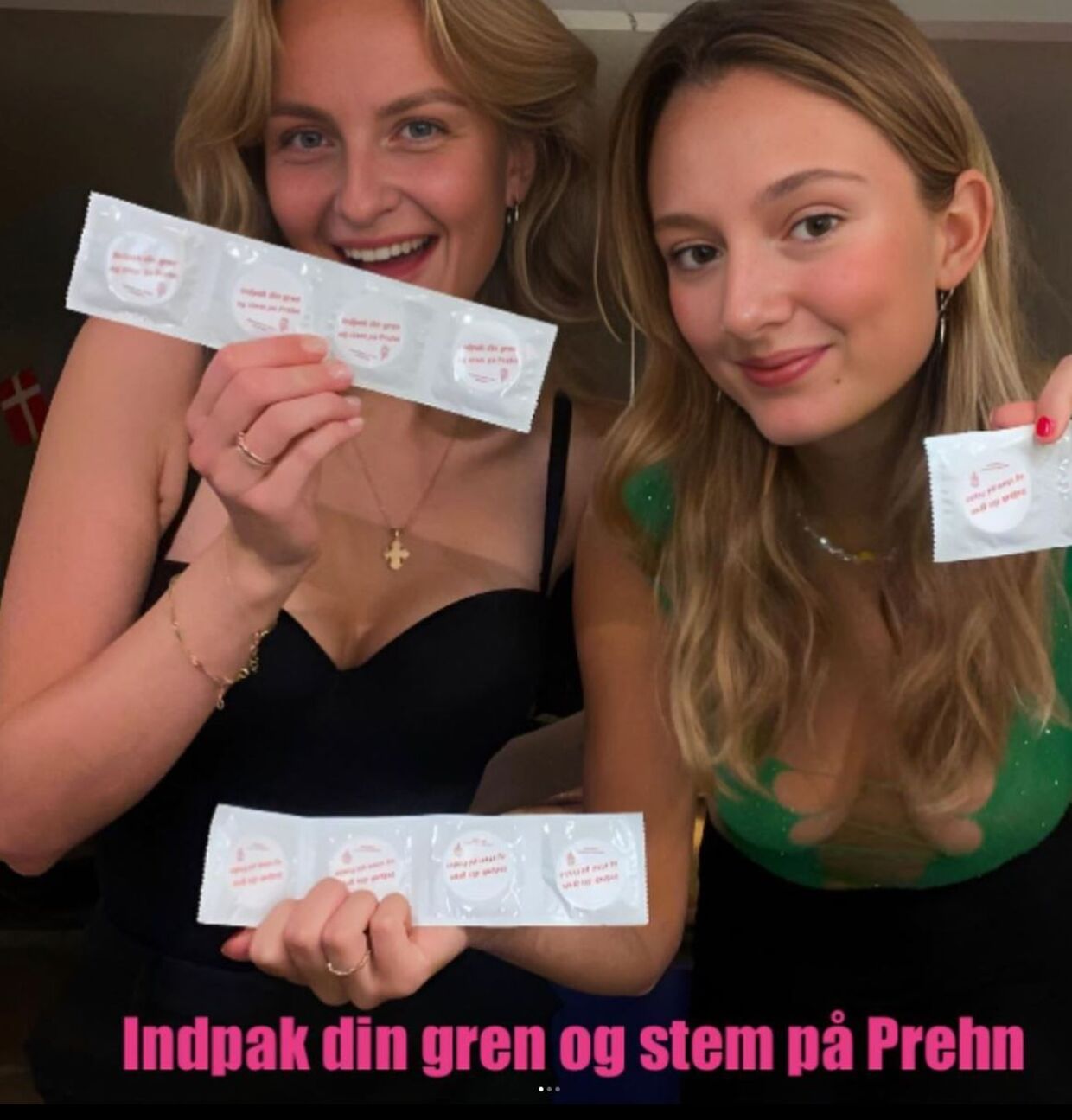 På Instagram har Nikoline Prehn beskrevet, hvordan kondomerne med hendes slogan er mere populære end traditionelle flyers eller sågar gratis drinks.&nbsp; 
