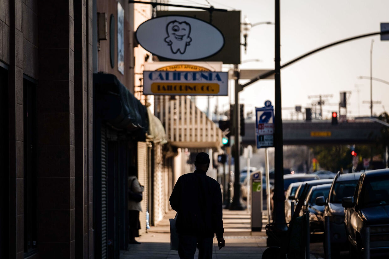 Byen Stockton, hvor politiet jager en drabsmand, har 320.000 indbyggere og ligger syd for Sacramento. (Arkivfoto). Nick Otto/Ritzau Scanpix