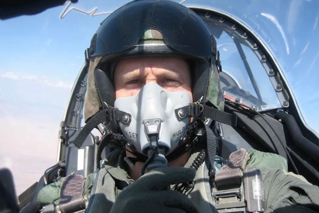Mark Hulsey fotograferet mens han var pilot i et F-18-jagerfly.