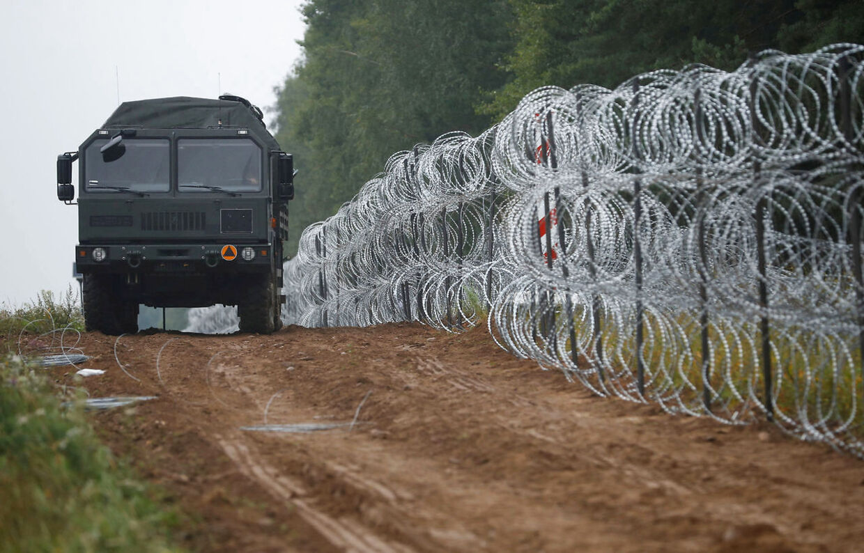 Polen har allerede bygget et hegn på grænsen mod Hviderusland. (Arkivfoto)
