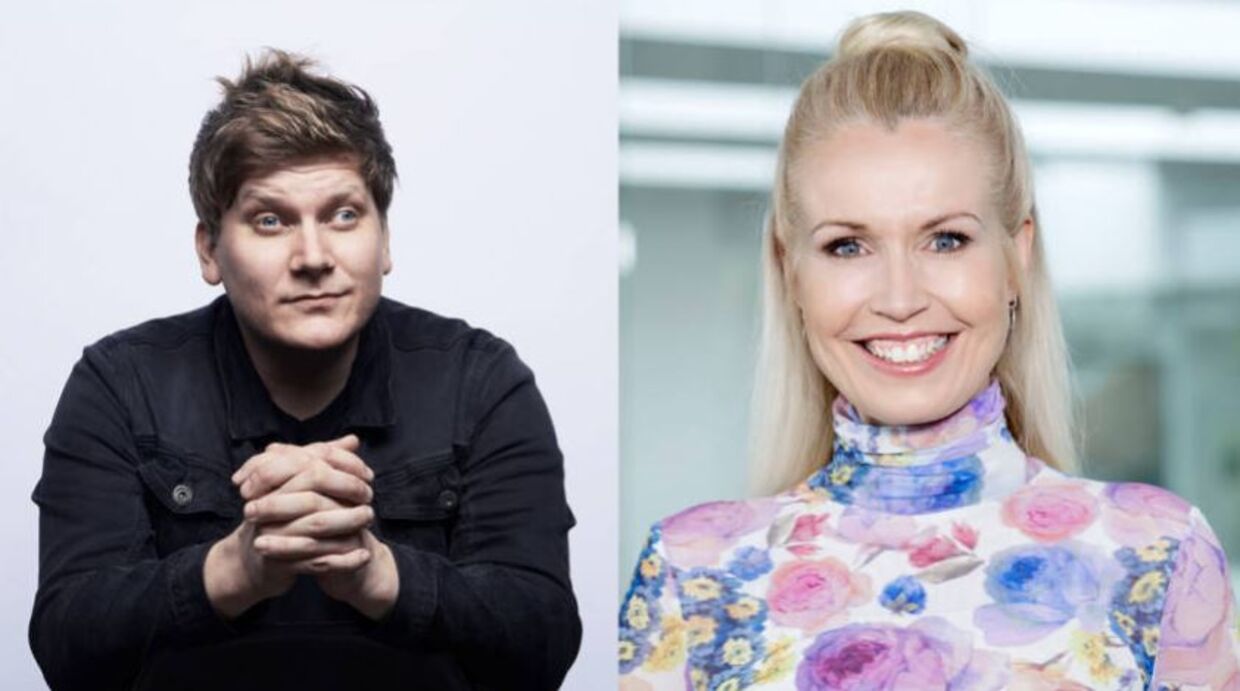 Heino Hansen og Tina Müller er værter ved 'Dansk Melodi Grand Prix' i 2023.