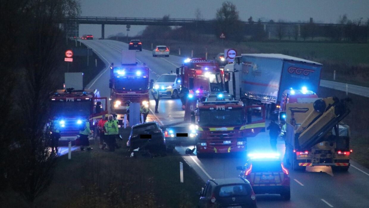 Torsdag morgen skabte et uheld på Østre Ringvej lige øst for Odense trafikale problemer.