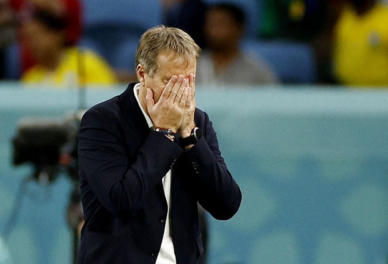Danmark blev slået ud af VM efter nederlaget til Australien. Her ses Kasper Hjulmand.