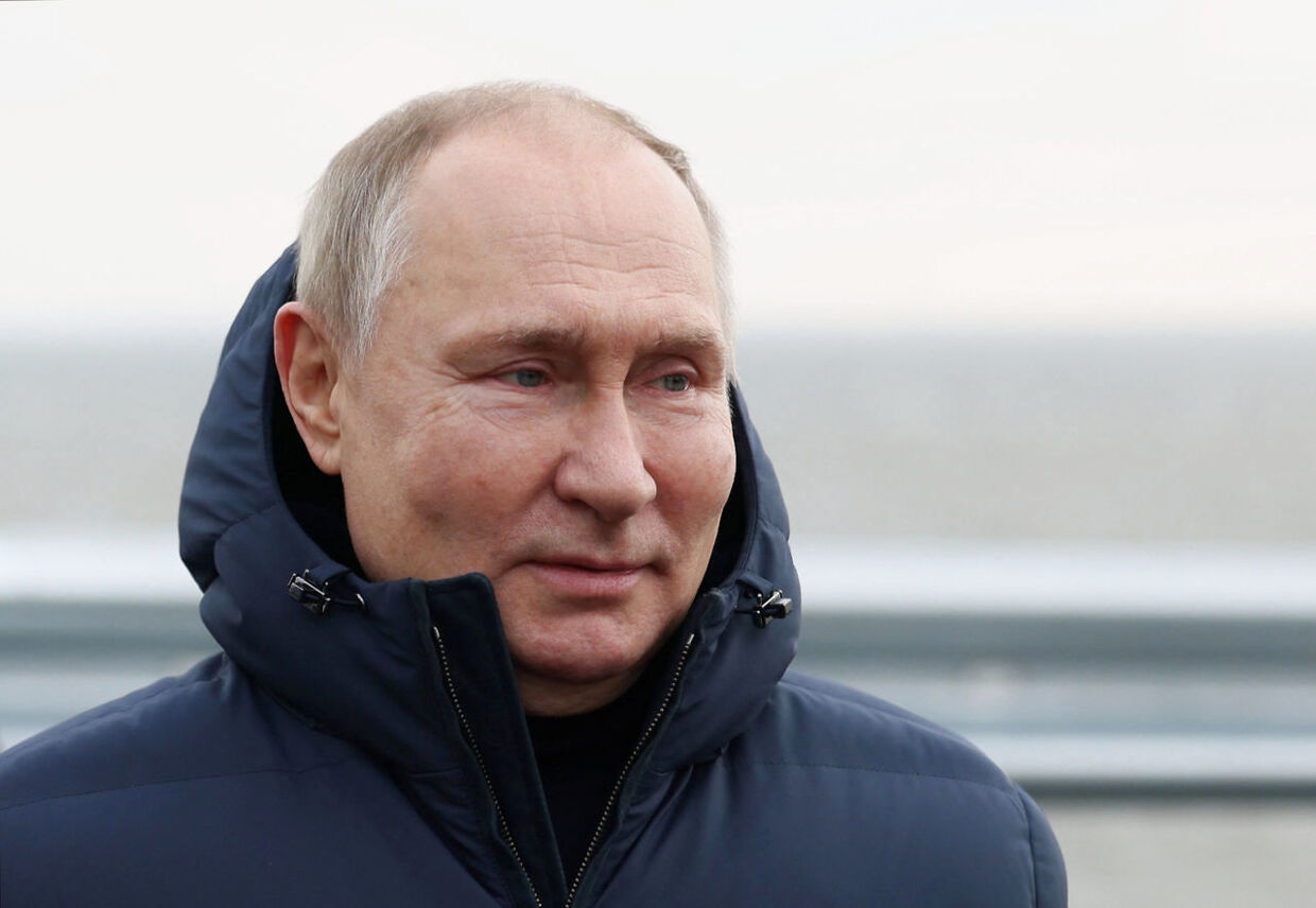 Vladimir Putin på Krimbroen.