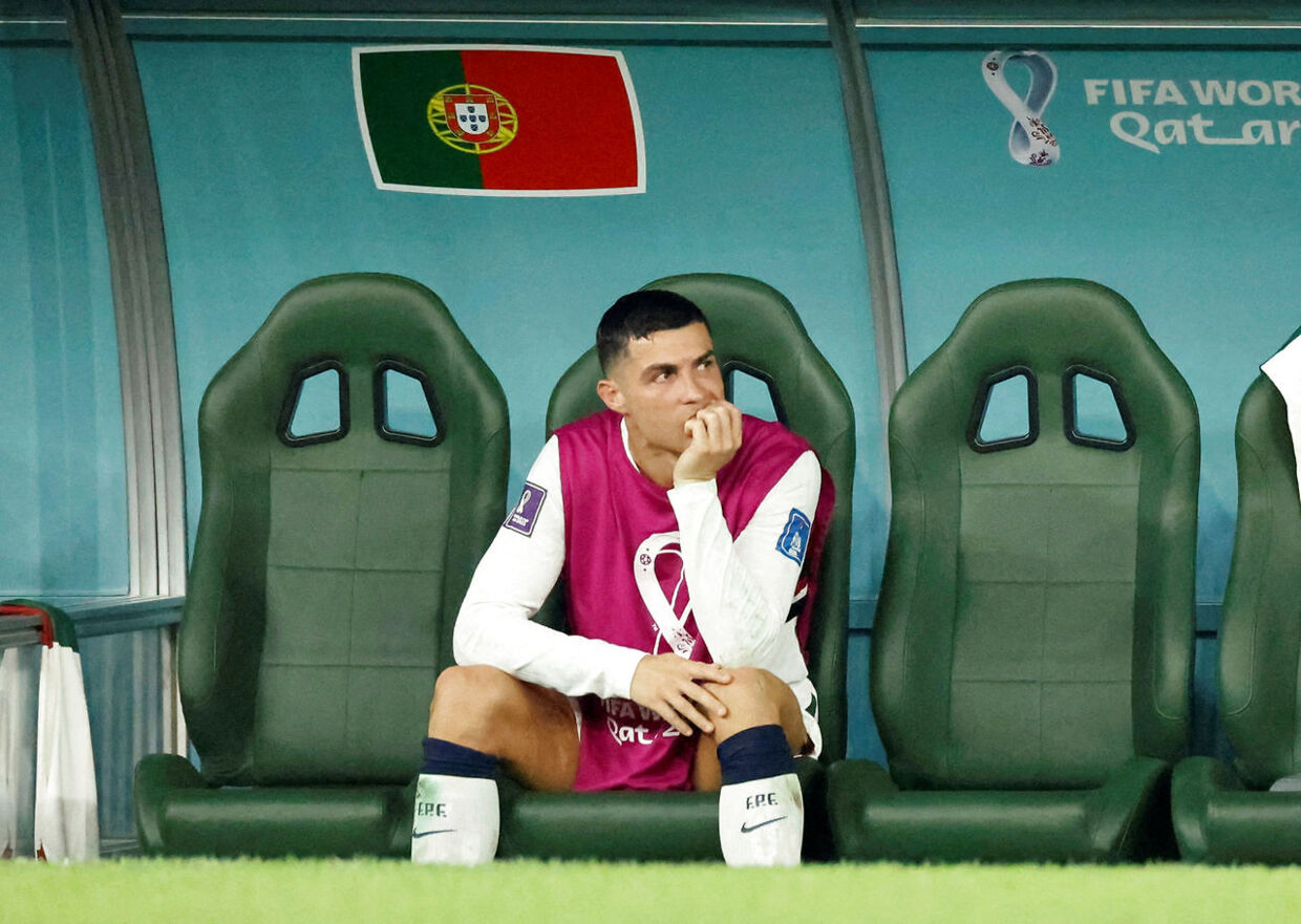 Cristiano Ronaldo har aldrig siddet så meget på bænken som i 2022.