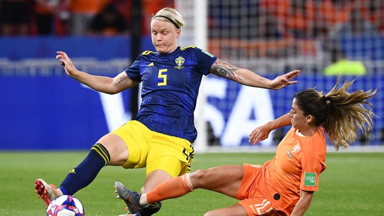 Nilla Fischer under en landskamp for Holland i 2019.