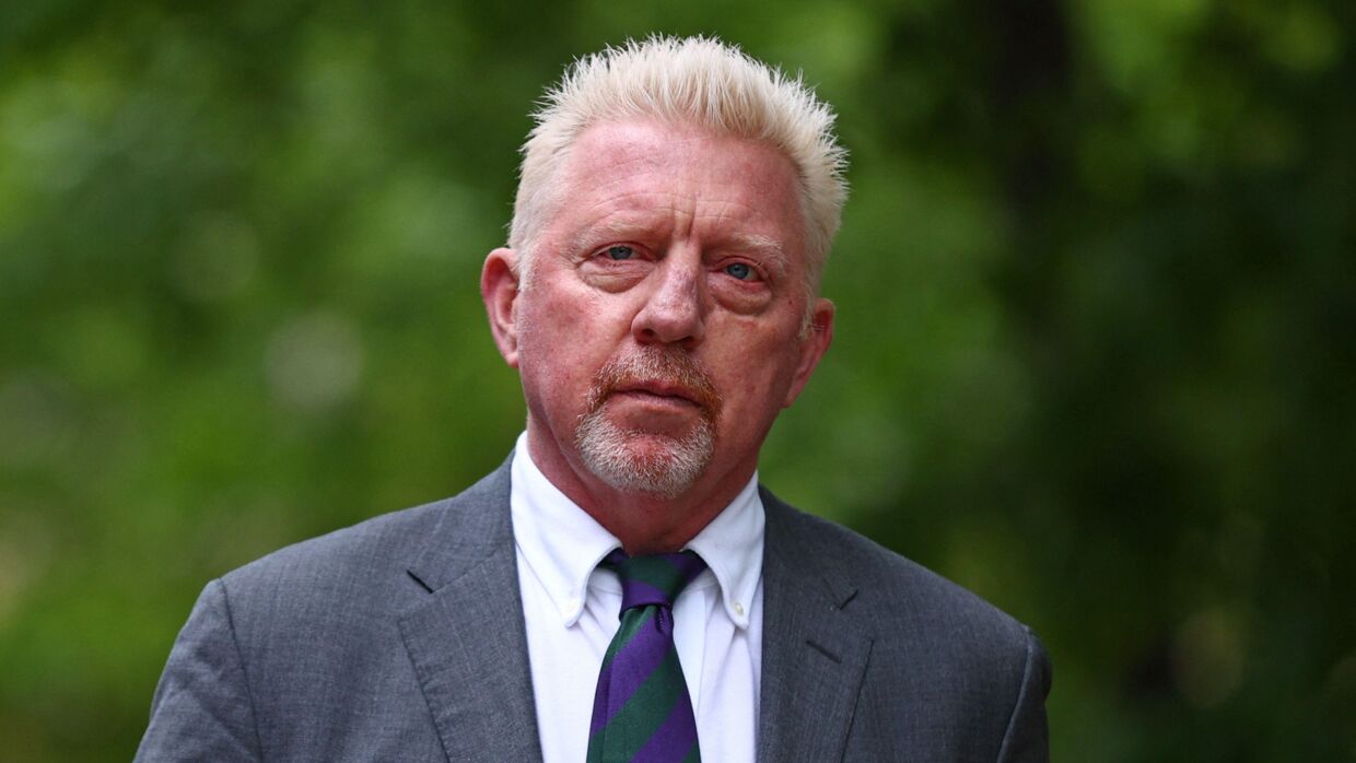 Boris Becker på vej i retten i London, april 2022.