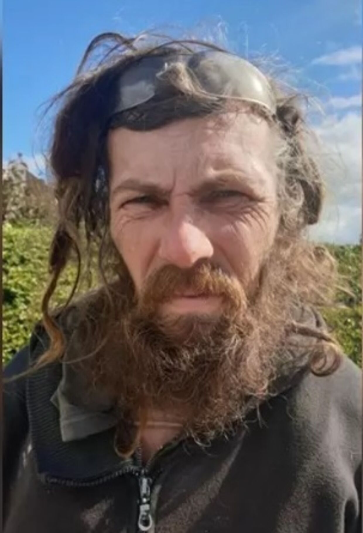 Sådan så manden ud, da han blev fundet i Weymouth i september 2022. Foto: Dorset Politi.