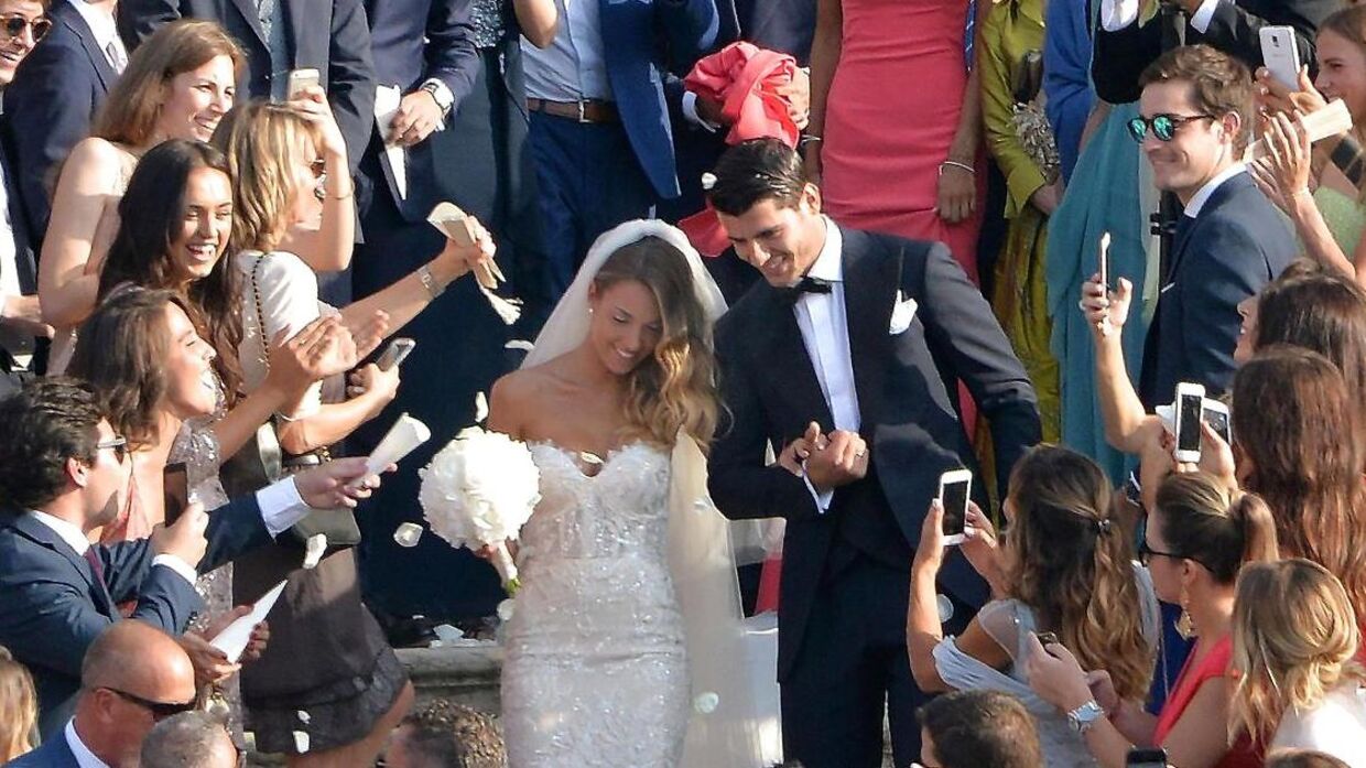 Álvaro Morata og Alice Campello blev gift i Venedig i 2017.