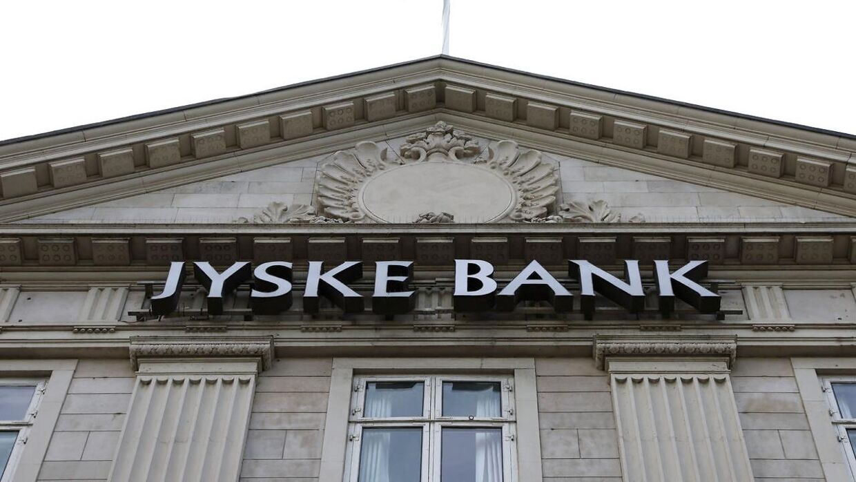 Jyske Bank er blandt de banker, der lørdag er ramt af nedbrud.