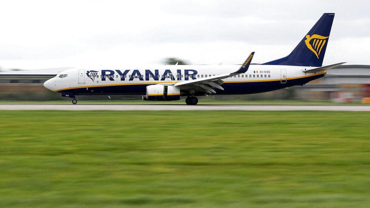 Et Ryanair-fly var på vej fra Polen til Grækenland, der der pludslig lød meldinger om en bombetrussel. (Arkivfoto).
