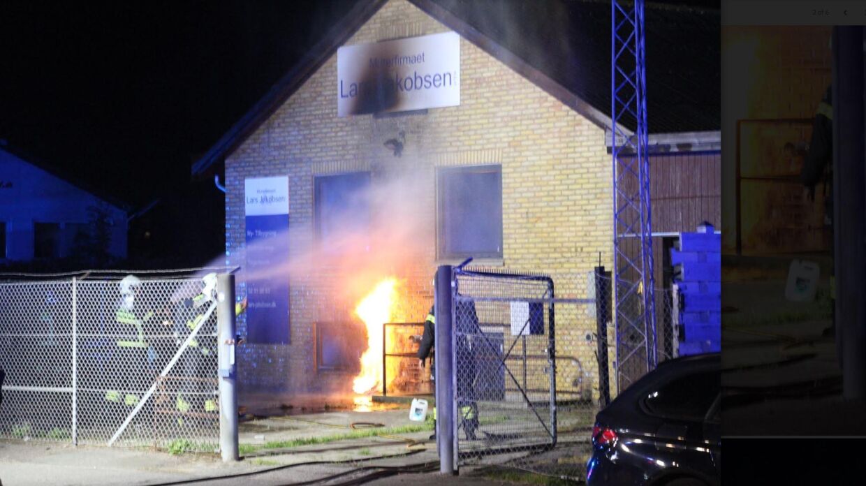 I septemer sidste år blev der påsat brand i en industribygning på Amager. Nu er tre mænd sigtet i sagen, der ifølge Københavns Politi har tilknytning til rocker- og bandemiljøet. Foto: Bjørn Nielsen / Byrd