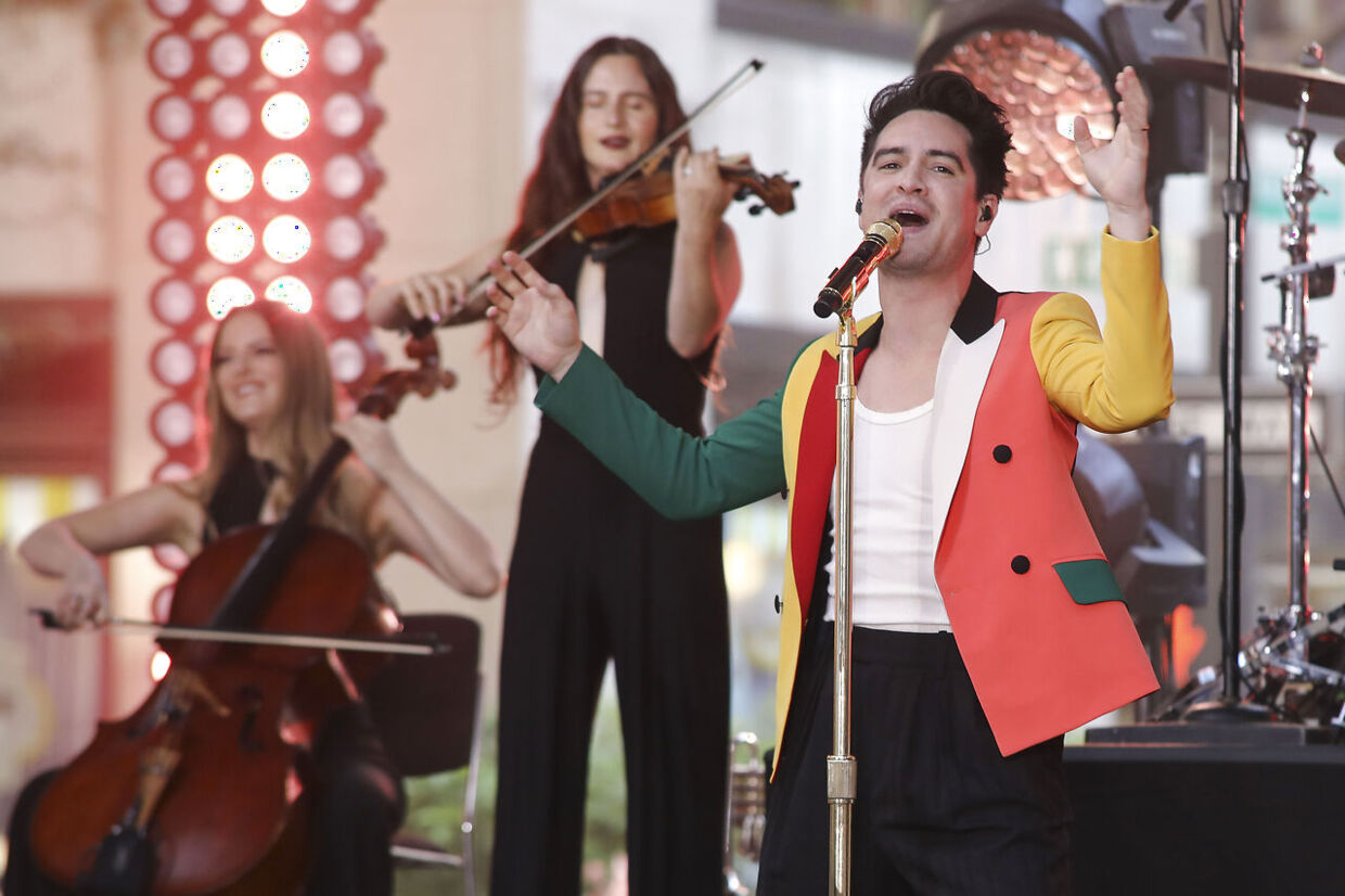 Musician Brendon Urie of Panic! At The Disco performs on NBC's Today show at Rockefeller Plaza on Friday, Aug. 19, 2022, in New York. (Photo by Andy Kropa/Invision/AP)