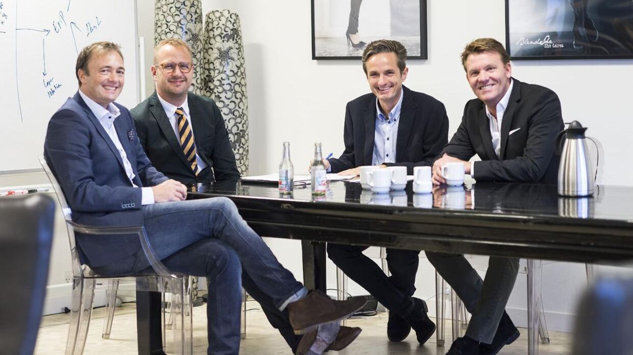 Her ses ledelsen i DK Company, som fra venstre består af: Jens Obel, Kasper Philipsen, Søren Lauritsen og Jens Poulsen.