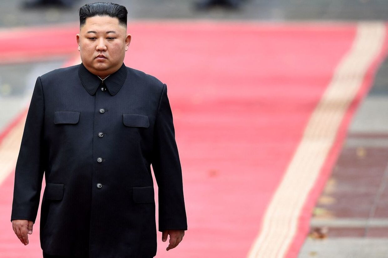 Her ses den nordkoreanske leder, Kim Jong-un, i 2019.