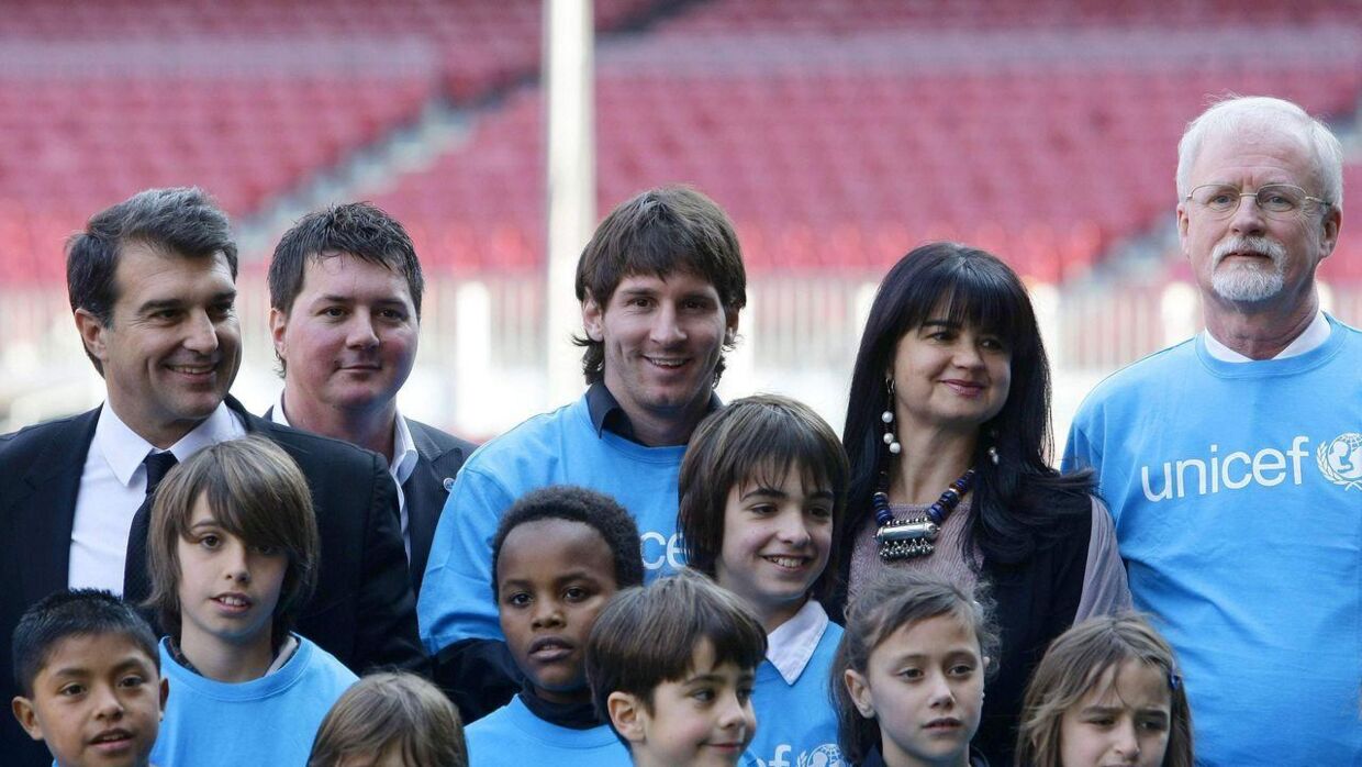 Joan Laporta var også Barcelona-præsident tidligere i dett årtusinde. Her ses han sammen med Matias og Lionel Messi i 2010.