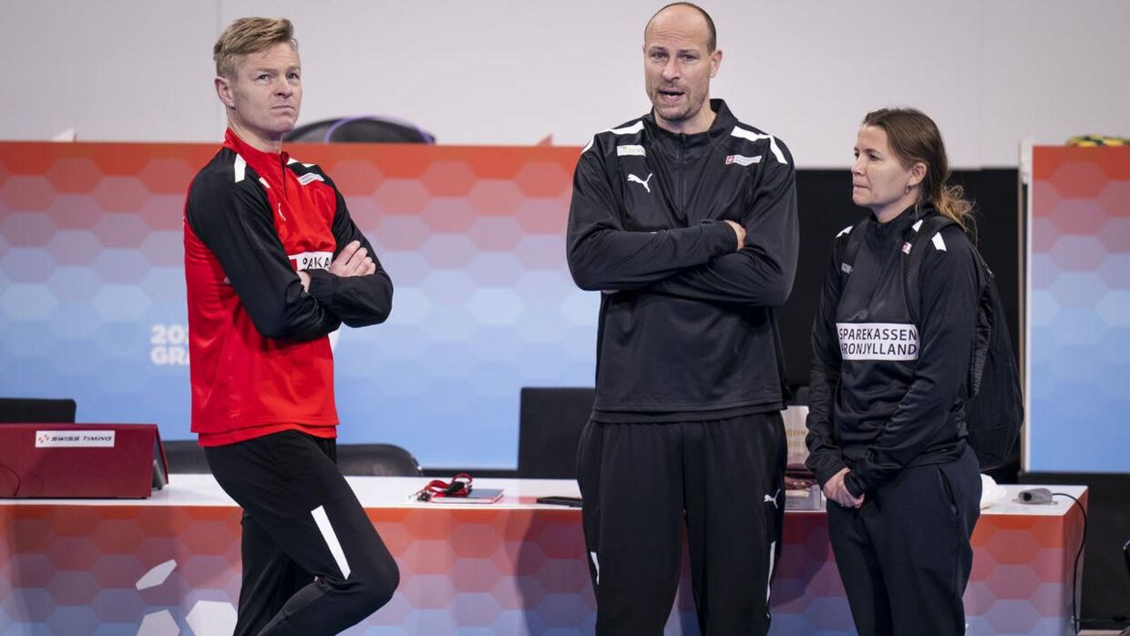 Jesper Jensen, Lars Jørgensen og Christina Roslyng har været det ledende team hos landsholdet siden 2020.