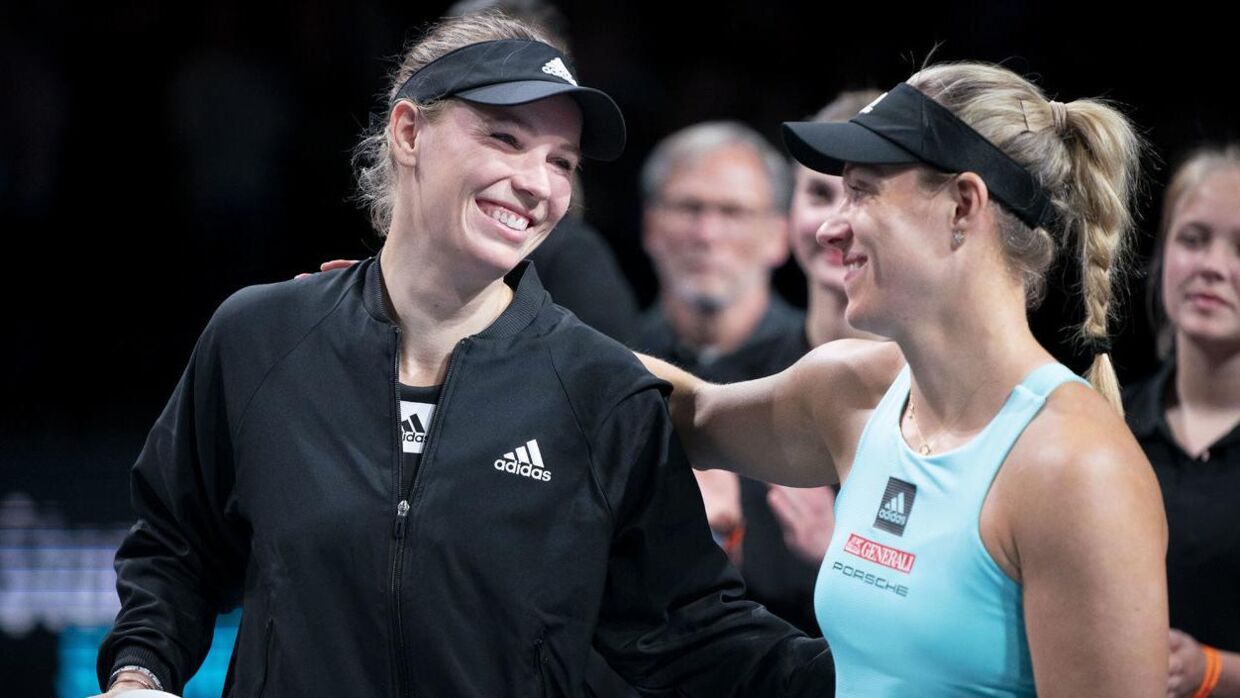 Caroline Wozniacki mødte tyske Angelique Kerber, i den danske tennisspillers sidste kamp i karrieren, i 2022. (Foto: Liselotte Sabroe/Ritzau Scanpix)
