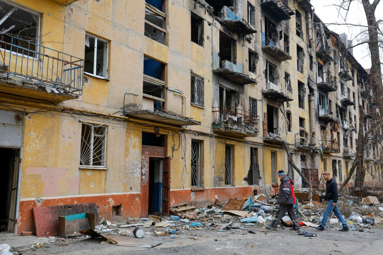 FN anslår, at 90 procent af beboelsesejendommene i Mariupol er blevet ødelagt eller tilintetgjort under de russiske bombardementer. (Arkivfoto). Alexander Ermochenko/Reuters