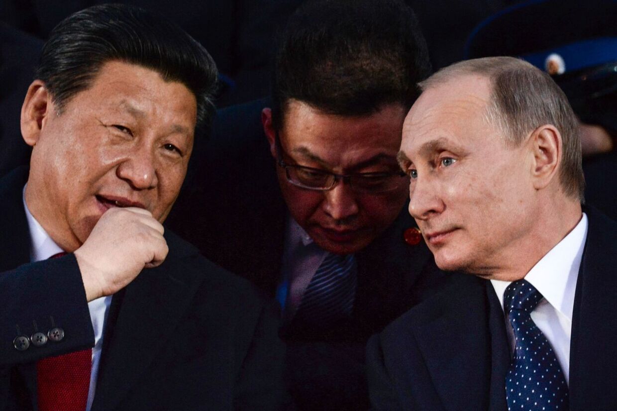Her ses et arkivfoto af Vladimir Putin sammen med den kinesiske præsident, Xi Jinping. Billedet er fra 2015.