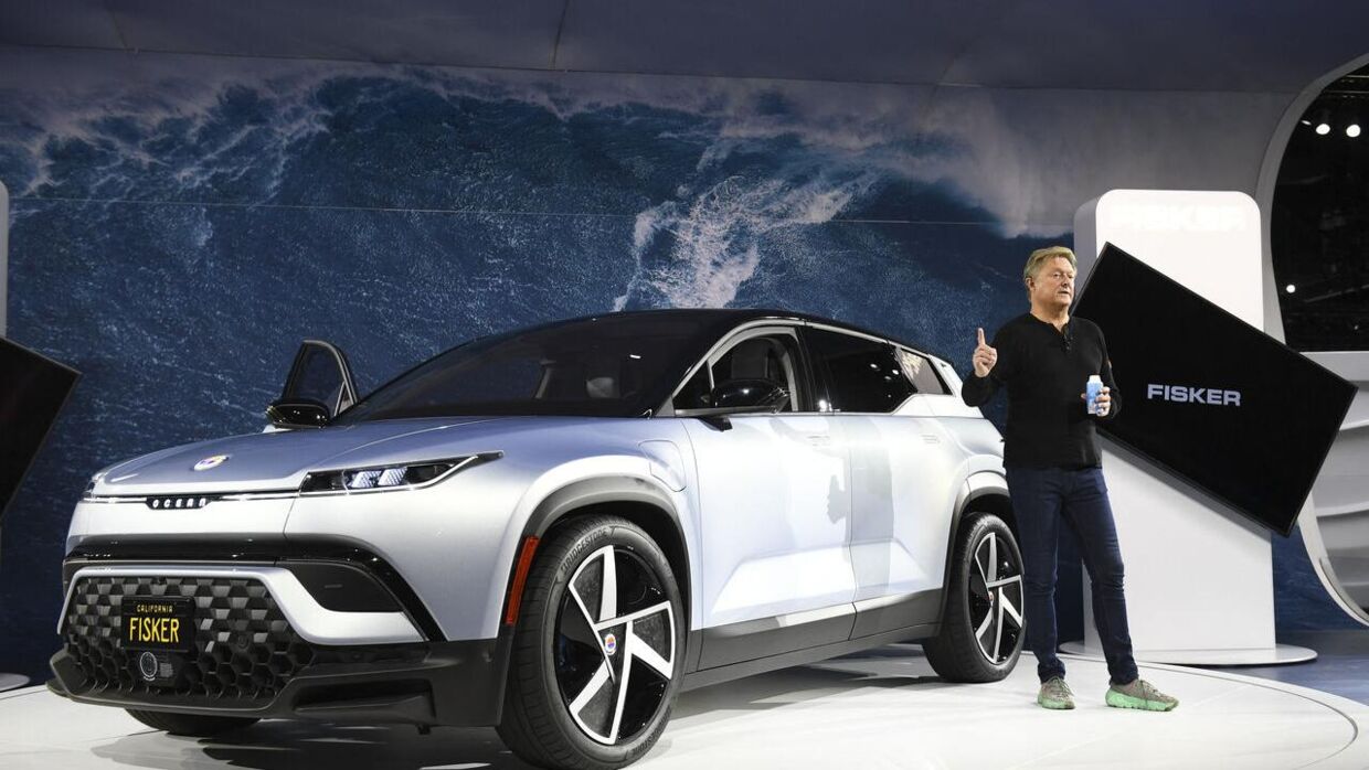 Henrik Fisker, firmaets grundlægger og adm. direktør, under præsentationen af bilen i 2021 i Los Angeles.