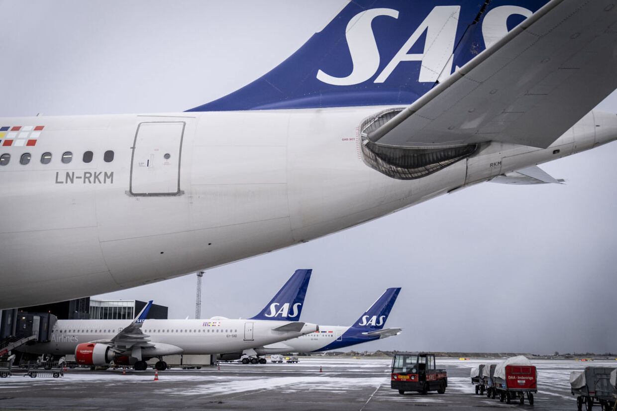 (ARKIV) SAS fly i Københavns Lufthavn, torsdag den 20. januar 2022. Det skandinaviske flyselskab SAS kommer med årsregnskab. Det skriver Ritzau, onsdag den 30. november 2022.. (Foto: Mads Claus Rasmussen/Ritzau Scanpix)
