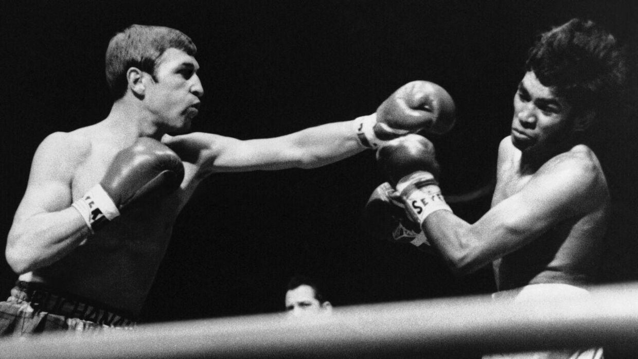 Ken Buchanan kæmper mod mexicaneren Ruben Navarro i Los Angeles i 1971.