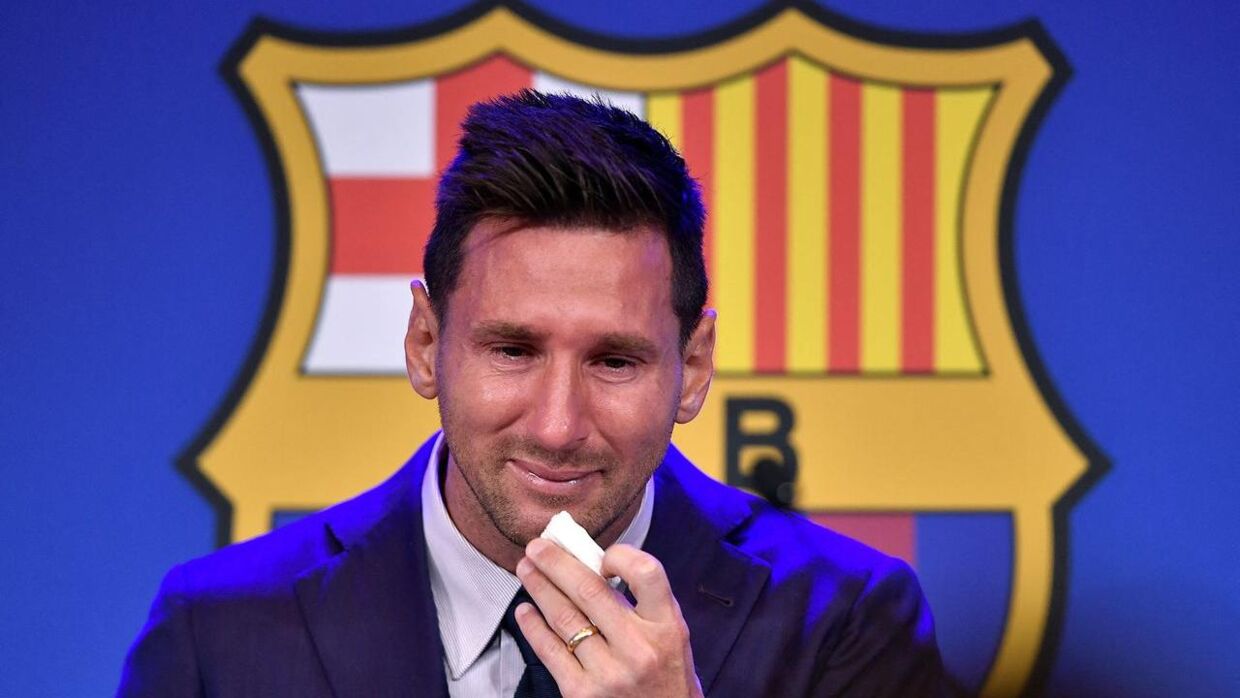 Lionel Messi var i tårer, da han forlod FC Barcelona.