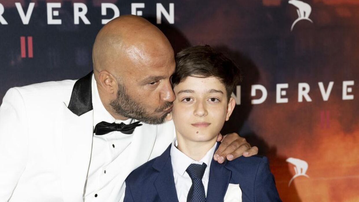 Dar Salim havde sin 12-årige søn Zidane med til premieren på 'Underverden 2'.