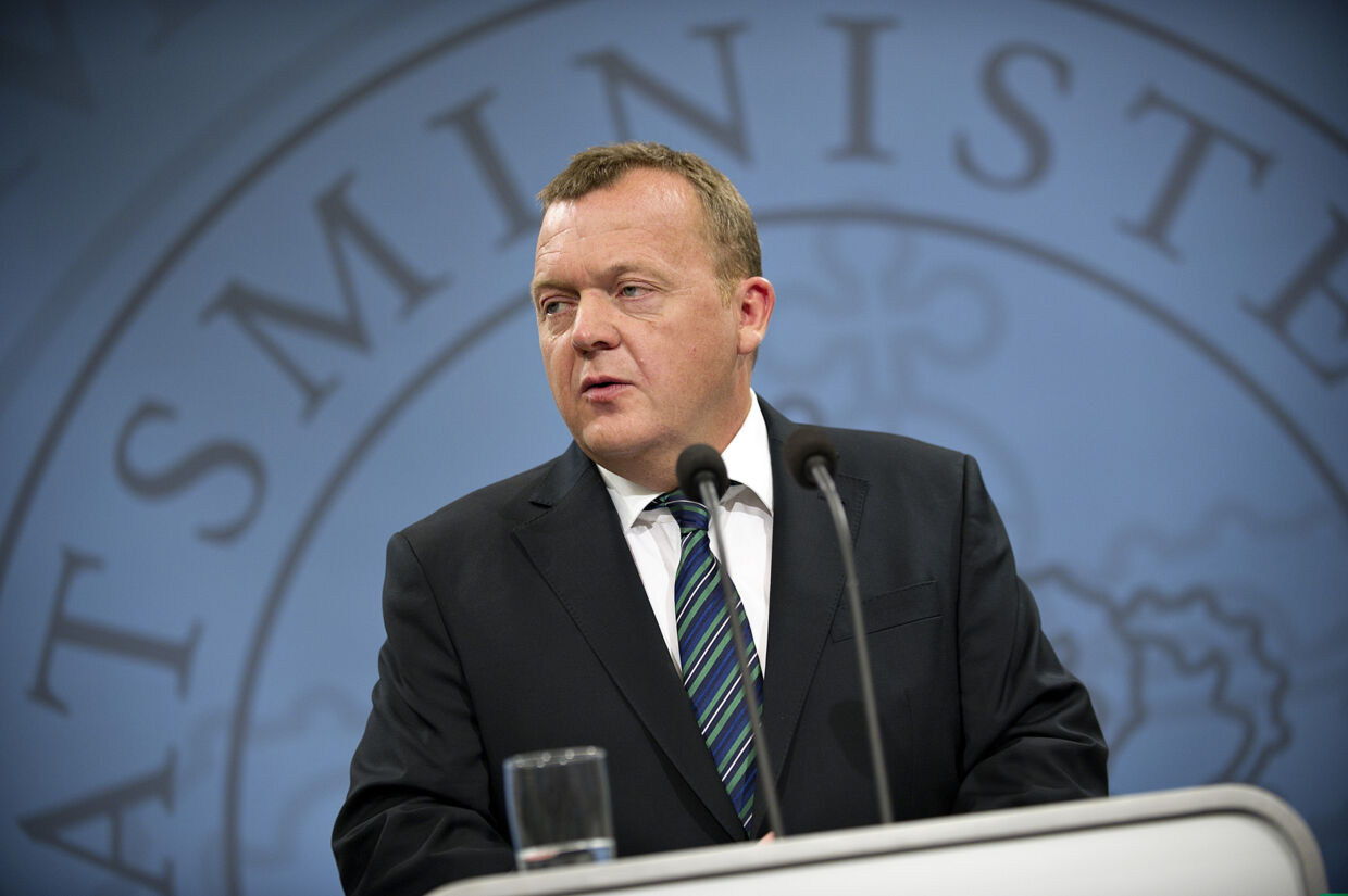 Statsminister Lars Løkke Rasmussen orienterer pressen om Birthe Rønn Hornbechs afgang som integration- og kirkeminister tirsdag d.8.marts 2011 i Statsministeriet.
