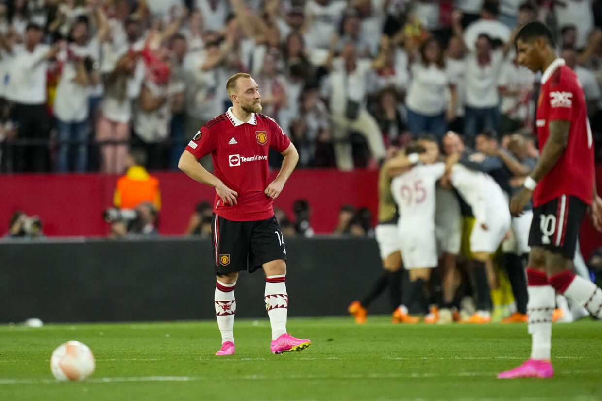 Christian Eriksen og Manchester United led et pinligt nederlag på udebane mod Sevilla efter 2-2 resultatet på hjemmebane i sidste uge.